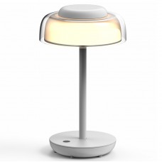 Επαναφορτιζόμενο Πορτατίφ LED 3W Θερμό Φως Dimmable Μεταλλικό Λευκό 5-050